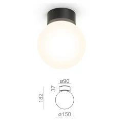 AQFORM MODERN BALL simple midi LED hermetic surface 47000