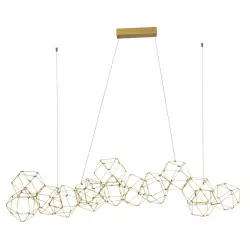 LUCES ASIS LE41326 gold LED pendant lamp 67W length 137cm