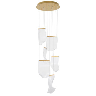 LUCES CALI LE41371 lampa wisząca LED 39W akryl + złota
