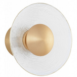 LUCES CORO LE41380/1 round wall LED lamp gold and clear glass