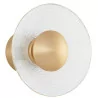 LUCES CORO LE41380/1 round wall LED lamp gold and clear glass