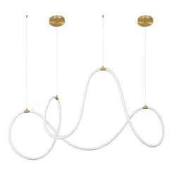 LUCES DEAN LE41385 modern pendant LED lamp fiber braided silicone tube