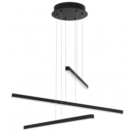 LUCES CADIZ LE41597 black, triple 40W LED hanging lamp