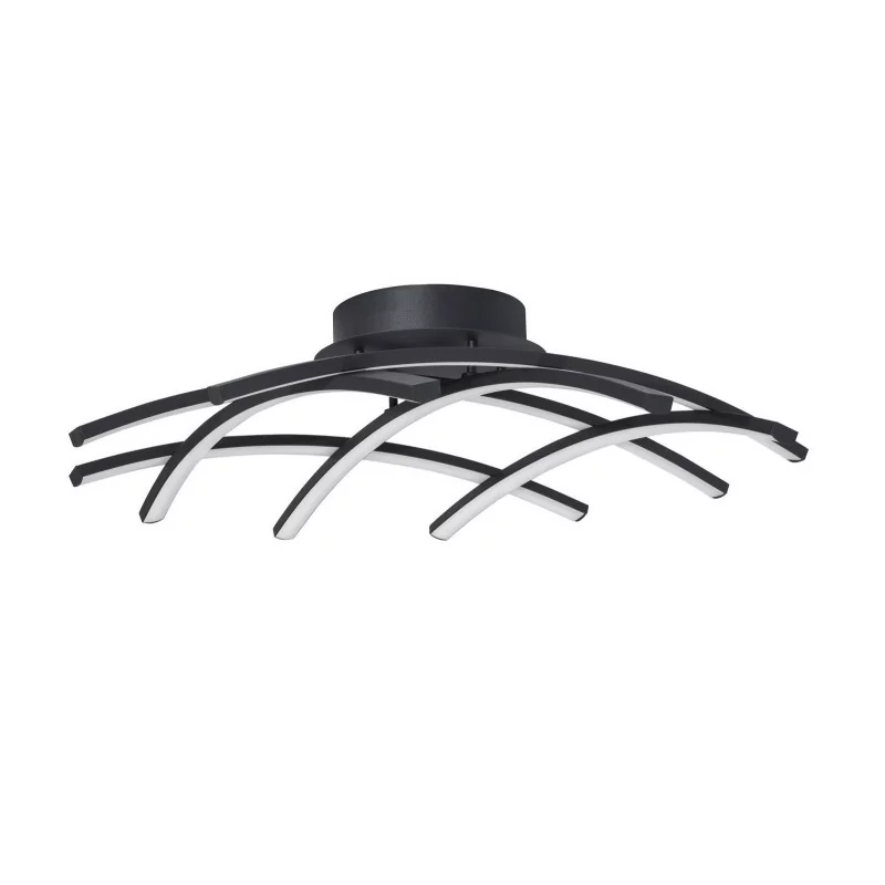 LUCES CATIA LE41600 black LED ceiling 36W, 3000K, diameter 59cm