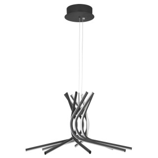 LUCES CEUTA LE41602 black pendant lamp LED diameter 50cm