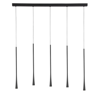 LUCES EJIDO LE41617 czarna lampa wisząca LED 5x7W