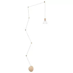 LUCES FRIAS LE41629 pendant lamp LED 5W gold glass shade