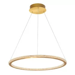 LUCES MONTE LE41695 elegancka złota lampa wisząca 60cm LED 48W