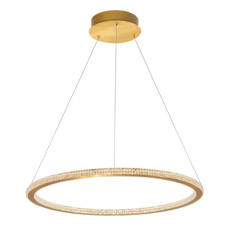 LUCES MONTE LE41695 elegancka złota lampa wisząca 60cm LED 48W