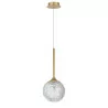 LUCES PASTO LE41737/8 złota lampa wisząca szklana kula 15cm, 30cm