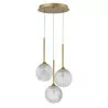 LUCES PASTO LE41741 hanging lamp 3xG9 gold, 3 glass balls