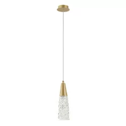 LUCES PENCO LE41742 pendant lamp G9 golden cone + glass