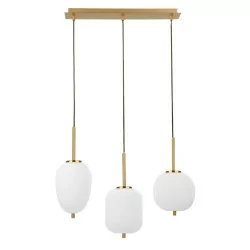 LUCES PILAR LE41760 gold pendant lamp + opal glass 3xE14