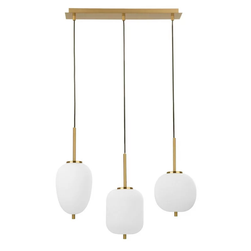 LUCES PILAR LE41760 gold pendant lamp + opal glass 3xE14