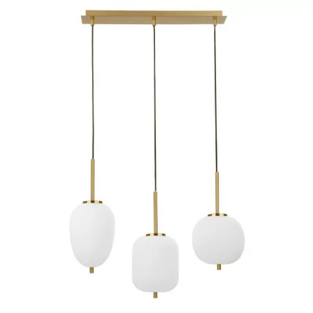 LUCES PILAR LE41760 złota lampa wisząca + szkło mleczne 3xE14