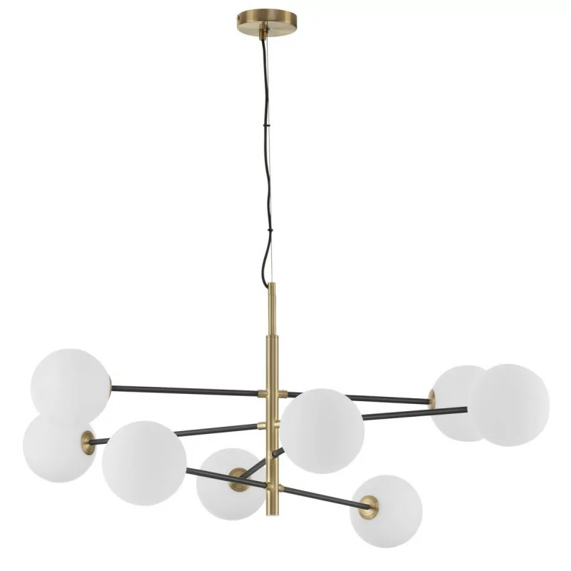 LUCES PLATO LE41768 hanging lamp 8xG9 black and gold