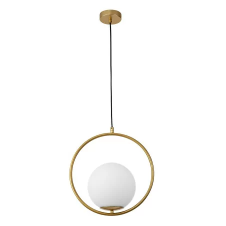 LUCES RENGO LE41770 gold pendant lamp white ball 20cm 1xE27