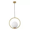 LUCES RENGO LE41770 gold pendant lamp white ball 20cm 1xE27