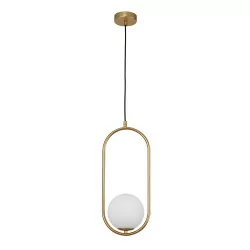 LUCES RENGO LE41771 pendant lamp gold, glass ball 1xG9