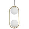 LUCES RENGO LE41772 gold pendant lamp 2xG9 white balls