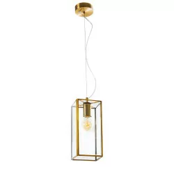 LUCES SALTA LE41779 pendant lamp antique brass + glass 1xE27