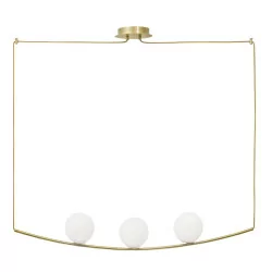 LUCES SORIA LE41785 pendant lamp brass 3 white balls E14