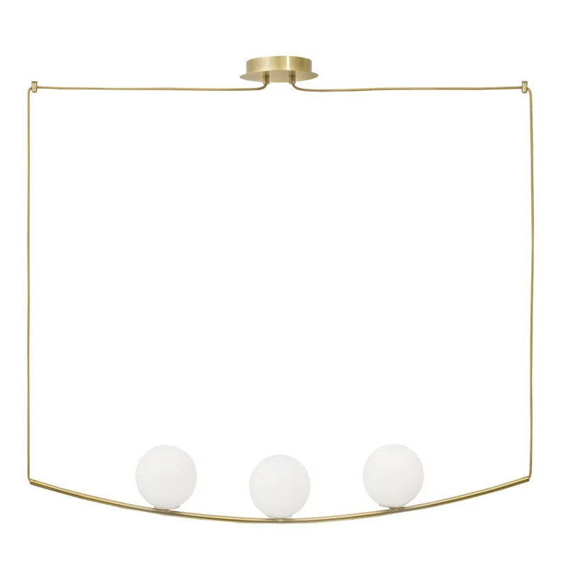 LUCES SORIA LE41785 pendant lamp brass 3 white balls E14