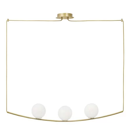 LUCES SORIA LE41785 pendant lamp brass 3 white balls E14