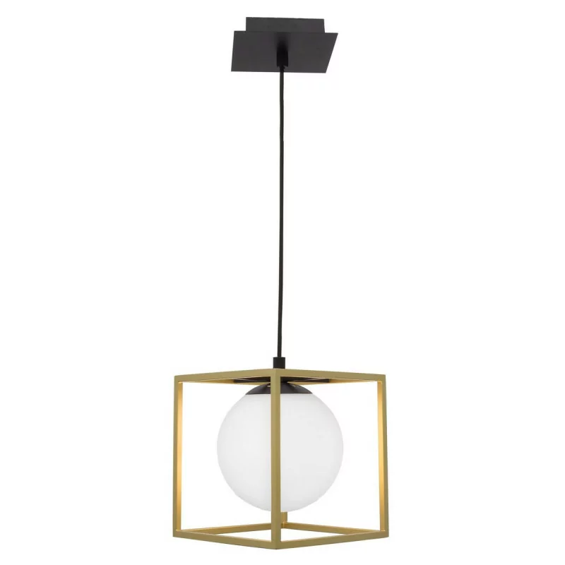 LUCES PLATA LE41786 gold-black pendant lamp square 1xE14