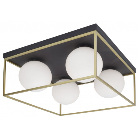 LUCES PLATA LE41787 ceiling lamp plafond black and gold 4xE14