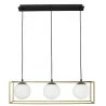 LUCES PLATA LE41788 pendant lamp golden frame + 3 balls E14