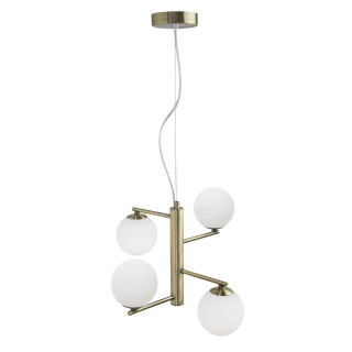 LUCES TALCA LE41790 pendant lamp antique brass 4 white balls