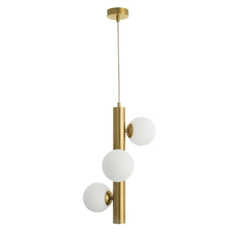 LUCES TIGRE LE41791 gold hanging lamp with white balls 3xG9