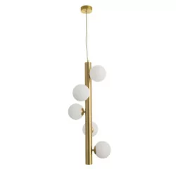 LUCES TIGRE LE41792 gold pendant lamp + white balls 5xG9