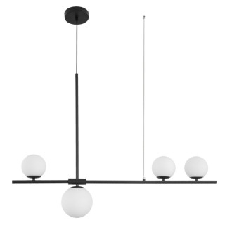 LUCES TURBO LE41801 black pendant lamp 100cm 4 white balls G9