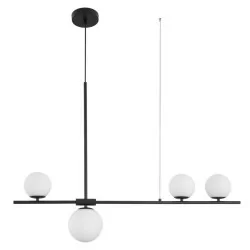 LUCES TURBO LE41801 black pendant lamp 100cm 4 white balls G9