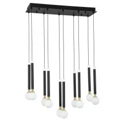 LUCES UNION LE41812 lampa wisząca LED 50W czarna + 10 białych kul