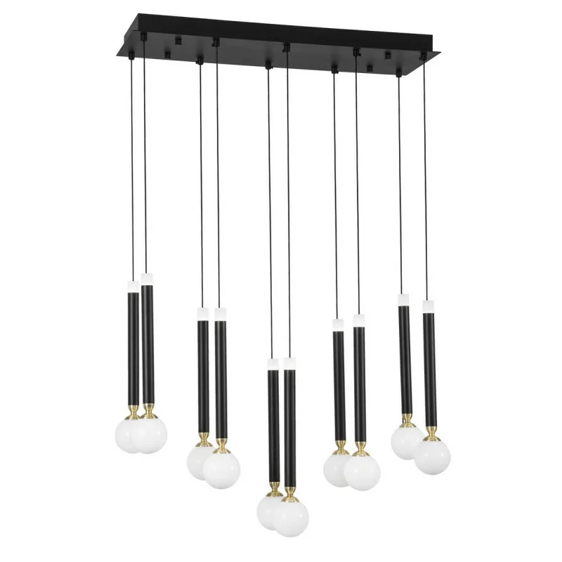 LUCES UNION LE41812 pendant lamp LED 50W black + 10 white balls