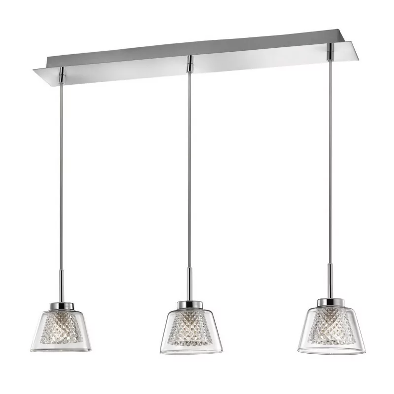 LUCES YOPAL LE41832 lamp chrome pendant 3xG9 + glass