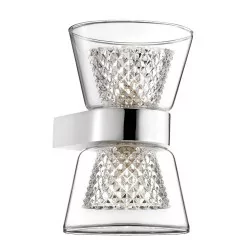 LUCES YOPAL LE41834 elegant wall lamp chrome + glass 2xG9