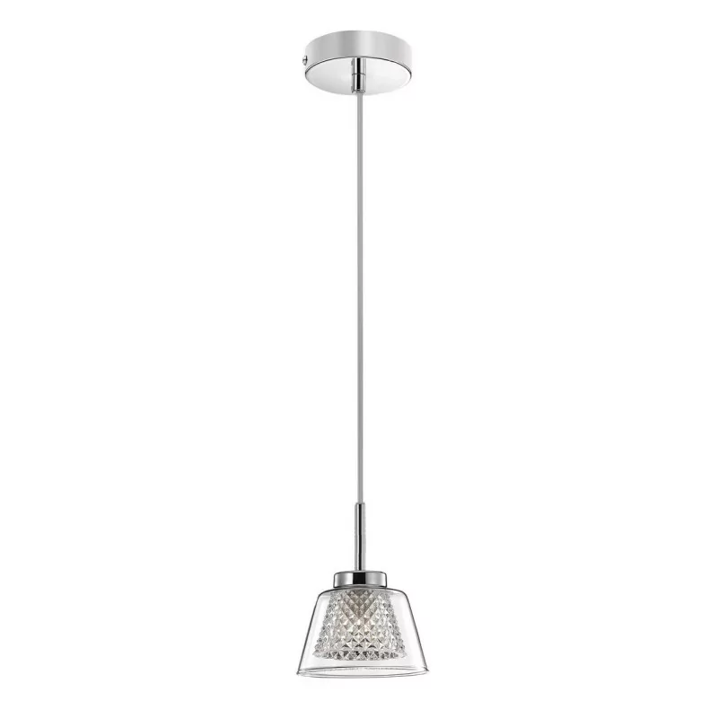 LUCES YOPAL LE41835 single pendant lamp chrome + glass 1xG9