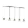 LUCES YOPAL LE41837 pendant lamp chrome glass lampshades 5xG9