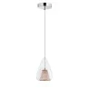 LUCES YUMBO LE41838 lampa wisząca chrom+szkło+różowe złoto