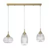 LUCES AHIGAL LE41847 pendant lamp gold 3xE14 glass lampshades