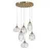 LUCES AHIGAL LE41848 effective gold pendant lamp 6xE14 LED