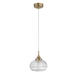 LUCES AHIGAL LE41852 gold hanging vintage style, thick glass 1xE14
