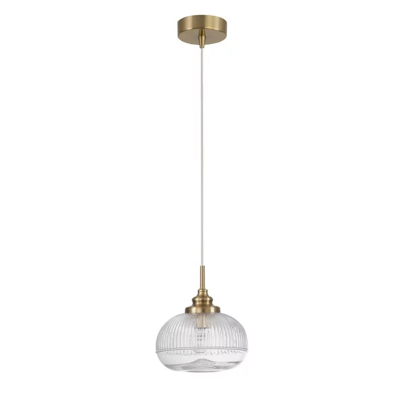 LUCES AHIGAL LE41852 gold hanging vintage style, thick glass 1xE14