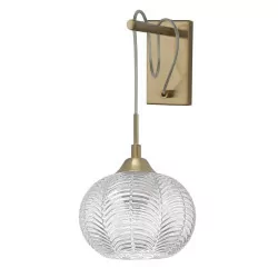 LUCES ALCALA LE41856 lampa ścienna vintage złota + szkło 1xE27