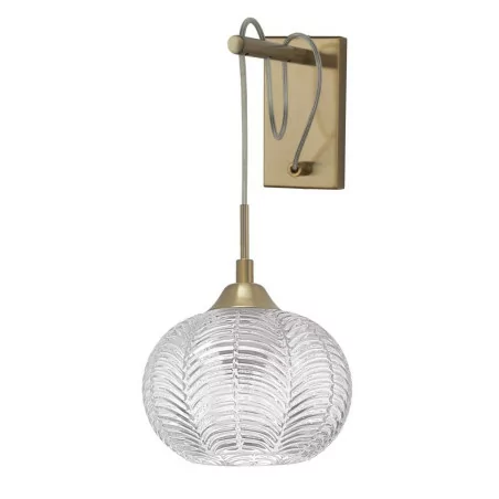 LUCES ALCALA LE41856 lampa ścienna vintage złota + szkło 1xE27