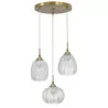 LUCES ALCALA LE41857 wisząca lampa vintage 3xE27 złoty + szkło